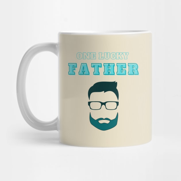 Funny One Lucky Father design for lucky dads by Digital Mag Store